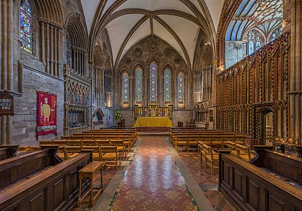 The lady chapel at Hereford Cathedral, Herefordshire, England.