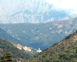 A view of the village on the road to Porto