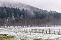 English: Wooden fence in a meadow on Warmbader Straße Deutsch: Holzzaun in einer Wiese an der Warmbader Straße