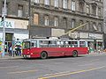 Soviet-built ZIU-9 trolleybus in Budapest