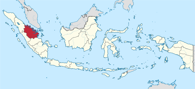 Peta lokasi Provinsi Riau di Indonesia