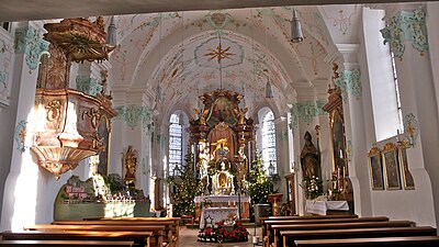 Deckenstuck der Pfarrkirche St. Valentin (Marzoll)