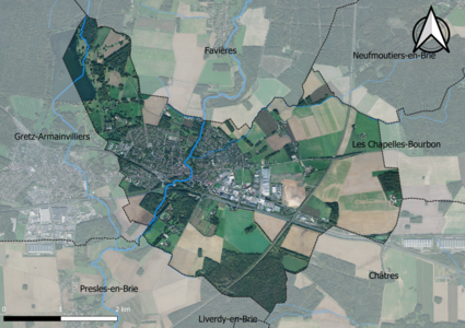 Carte orhophotogrammétrique de la commune.