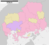 耕三寺の位置（広島県内）