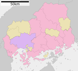 旧和泉家別邸の位置（広島県内）