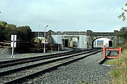 McGrath's Bridge, Drogheda McGrath's Bridge, Under the lefthand arch is the Dublin to Belfast mainline, the centre arch leads to the carriage wash shed, on the right, leads to the DMU Servicing depot.