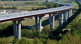 Vue du viaduc de la côtière.