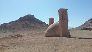 Zoroastrian crypt, Tower of Silence in Cham, Iran, monument 6312 (3).jpg