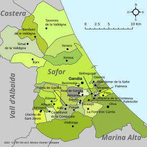 Mapa da comarca.