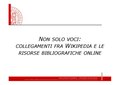 Slide del corso di Bologna del 26 e 28 aprile, 4 maggio 2016: presentazione dal punto di vista dei bibliotecari