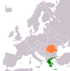 Location map for Greece and Romania.