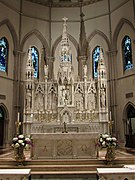 Altar and reredos