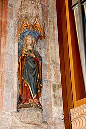 Heiligenfigur mit Stifterwappen, Sebalduskirche