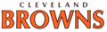 The Browns' primary script wordmark logo 1999–2002. This was also the Browns' script logo from 1983 to 1995.