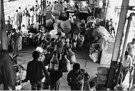 La gare de New Delhi en 1995