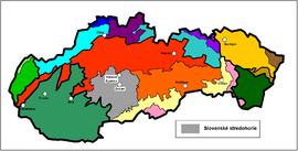 Poloha Slovenského stredohoria v rámci Slovenska