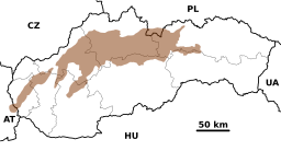 Tatra-Fatra Area - location map.svg