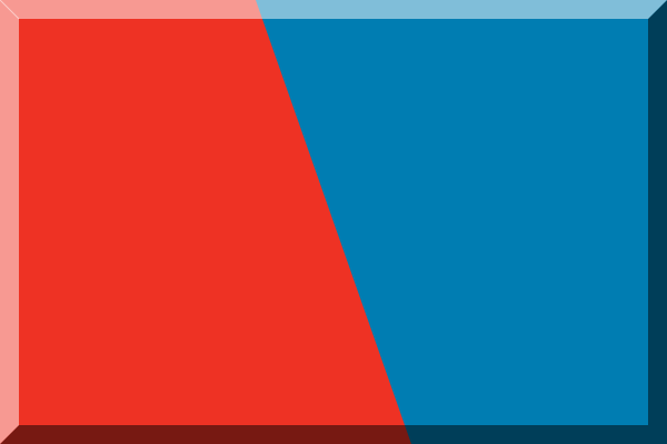 File:600px diagonal Red HEX-EE3224 Blue HEX-007DB2.svg