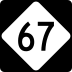 North Carolina Highway 67 marker