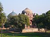 Nai-ka-Gumbad or Barber's tomb, in Humayun's tomb complex, and a distant Nila Gumbad (Blue Dome), which lies outside the complex and is a late Mughal addition.