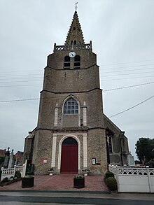 Église Saint-Martin de Looberghe datant du XVIIe.