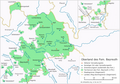 Das Oberland des Fürstentums Bayreuth mit der Landeshauptmannschaft Hof im Nordosten