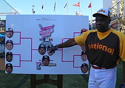 Hall of Famer Andre Dawson makes his T-Mobile -HRDerby pick - Giancarlo Stanton (28391657126).jpg