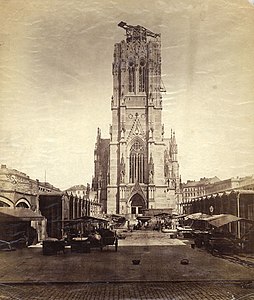 De kerk in aanbouw (1868)