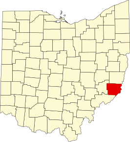 Locatie van Monroe County in Ohio