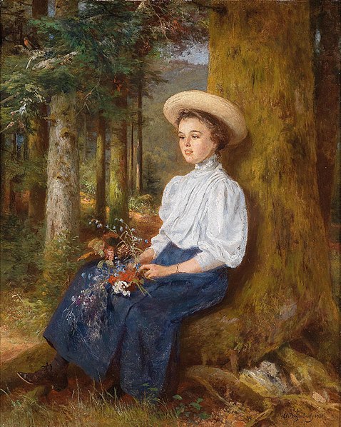 File:Anton Heinrich Dieffenbach - Rast im Wald (1905).jpg