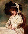 George Romney Emma Hart in a Straw Hat