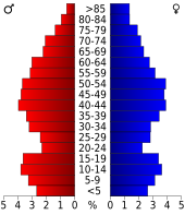 Bevolkingspiramide Monroe County