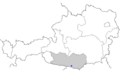 Position of St. Jakob im Rosental within Carinthia (grey) and Austria