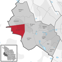 Lage des Stadtteils Weiden im Stadtbezirk Lindenthal