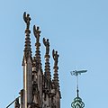 Schmuck-Fialen auf dem Giebel des Rathauses von Münster/Westfalen