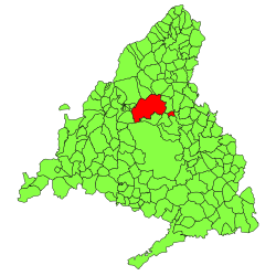 Location of Colmenar Viejo in Madrid