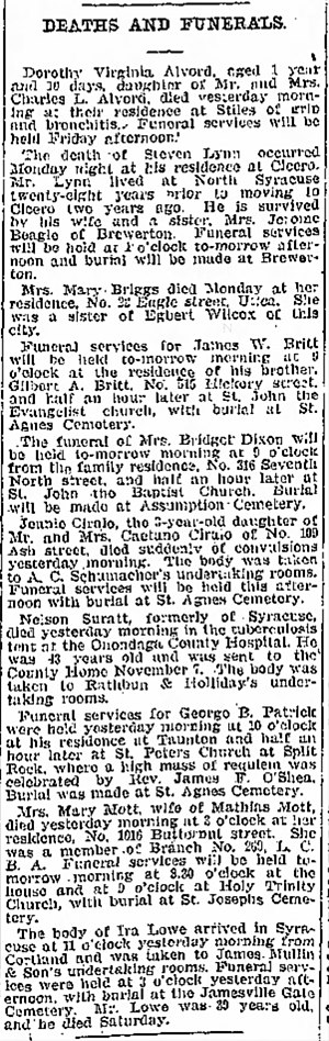 Thumbnail for File:Deaths and Funerals in The Post-Standard of Syracuse, New York on 13 February 1907.jpg