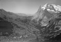 Luftbild von Grindelwald mit Wetterhorn (1956)