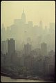 Image 8A 1973 photo of New York City skyscrapers in smog (from History of New York City (1946–1977))