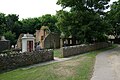 Tyneham houses - the shepherd's house, Post Office and telephone box