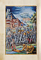 Miniature pleine page : David tuant Goliath, f.98v