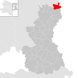 Poloha obce Hohenau an der March v okrese Gänserndorf (klikacia mapa)