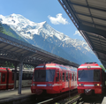 Due Z 800 fermi alla stazione di Chamonix-Mont-Blanc, 2022.