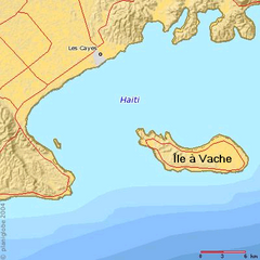 Île-à-Vache and the coast of southwestern Haiti