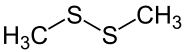 Structuurformule van dimethyldisulfide