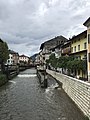 Il fiume Brenta che attraversa il centro storico del paese