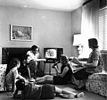 Image 49Family watching TV, 1958 (from History of television)