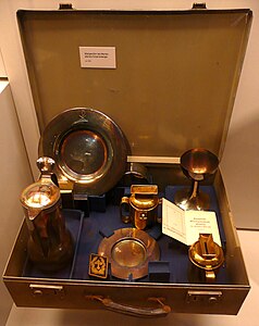 German Kriegsmarine suitcase with altar dishes of a Catholic military chaplain, 1940