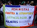 Feministinnen demonstrieren gegen Lesbophobie, Brasilien 2009.