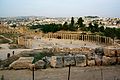 Image 49Forum of Gerasa (Jerash in present-day Jordan), with columns marking a covered walkway (stoa) for vendor stalls, and a semicircular space for public speaking (from Roman Empire)